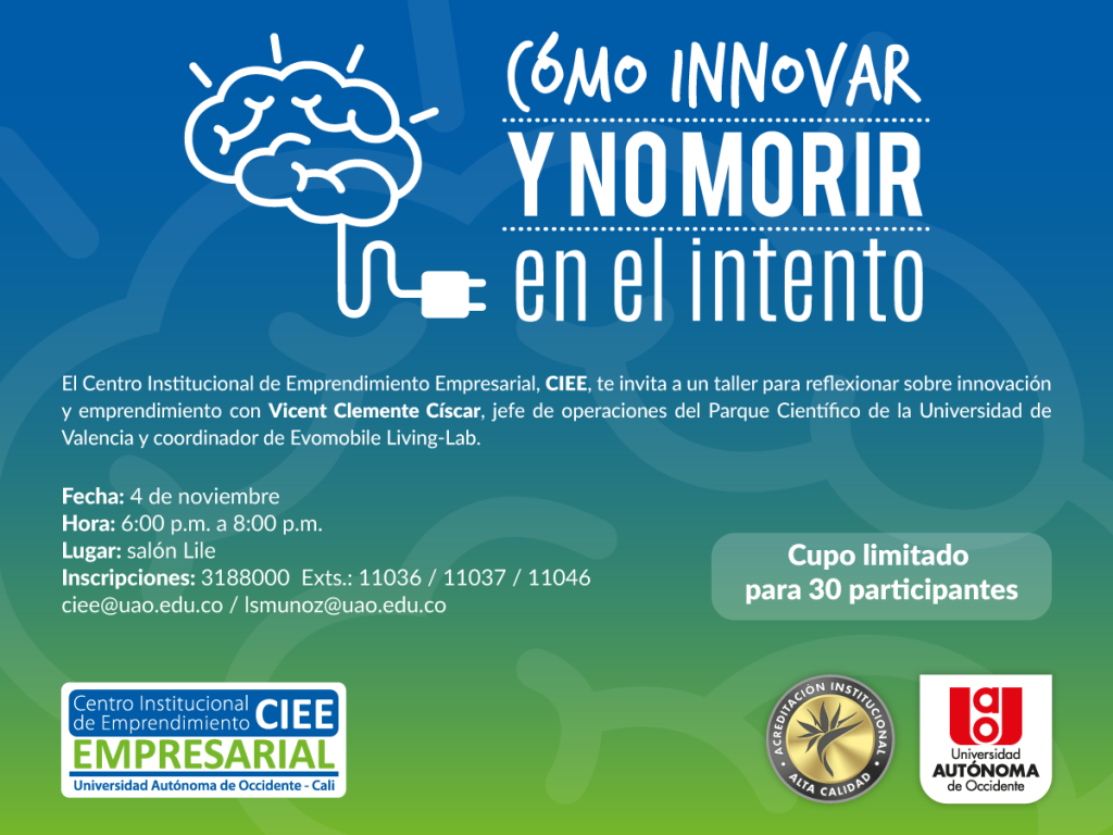 Taller sobre innovación y emprendimiento UAO